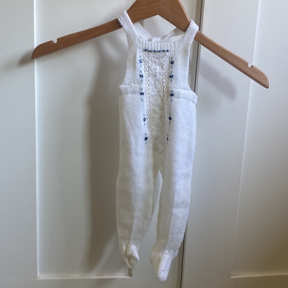 Vintage (‘81) 2pc baby outfit “floral embroidery” - Picture 2 of 7